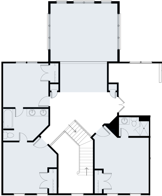 3 Bath Plan with 2 Story Family Room