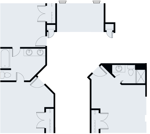 3 Bath Plan with Back Stairway